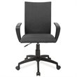 Leick Apostrophe Linen Office Chair in Black