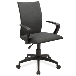 Leick Apostrophe Linen Office Chair in Black