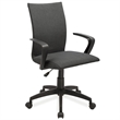 Leick Apostrophe Linen Office Chair in Black