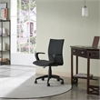 Leick Apostrophe Linen Office Chair in Black
