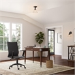 Leick Apostrophe Linen Office Chair in Black