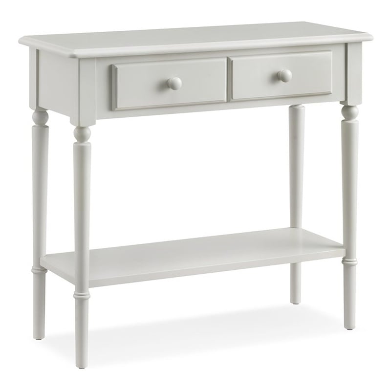 Leick Coastal Coastal 30 in. Solid Wood Console Table with Drawer Storage-White