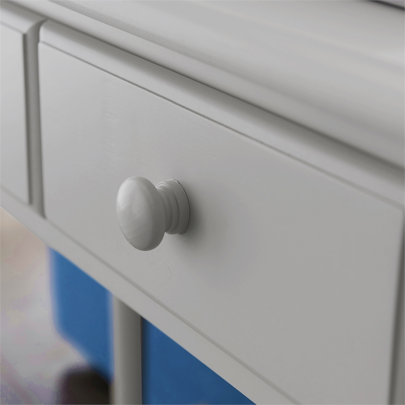 Leick Coastal Coastal 30 in. Solid Wood Console Table with Drawer Storage-White