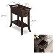 Leick Favorite Finds Tray Edge End Table in Chocolate Cherry