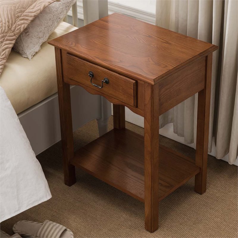 Leick Favorite Finds 1 Drawer Nightstand in Medium Oak Cymax Business