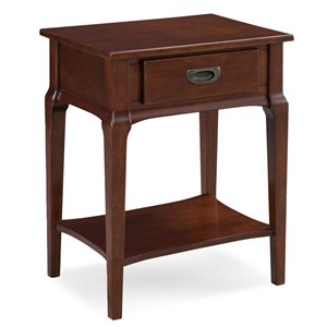 leick home stratus night stand with drawer in heartwood cherry