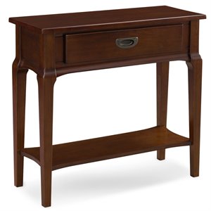 leick home stratus hall stand with drawer in heartwood cherry