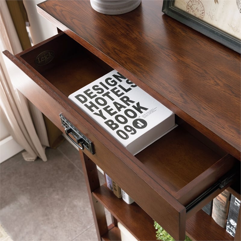 Leick Riley Holliday 3 Shelf Bookcase in Mission Oak