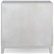 Leick Diamond Mirrored Wood Console Table in Silver Leaf