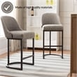Leick Favorite Finds Barrel Back Metal Counter Stool Set in Gray/Espresso