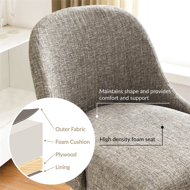 Leick Favorite Finds Barrel Back Metal Counter Stool Set in Gray/Espresso