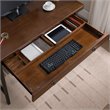 Leick Home Empiria  Wood Computer Desk in Walnut and Foundry Bronze