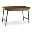 Leick Home Empiria  Wood Computer Desk in Walnut and Foundry Bronze