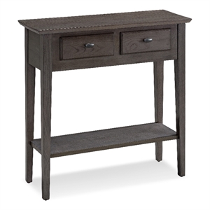 leick home favorite finds wood console table in smoke gray