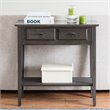 Leick Home Favorite Finds Wood Console Table in Smoke Gray