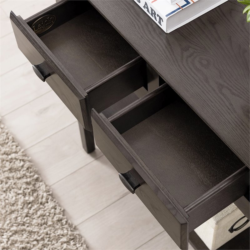 Leick Home Favorite Finds Wood Console Table in Smoke Gray
