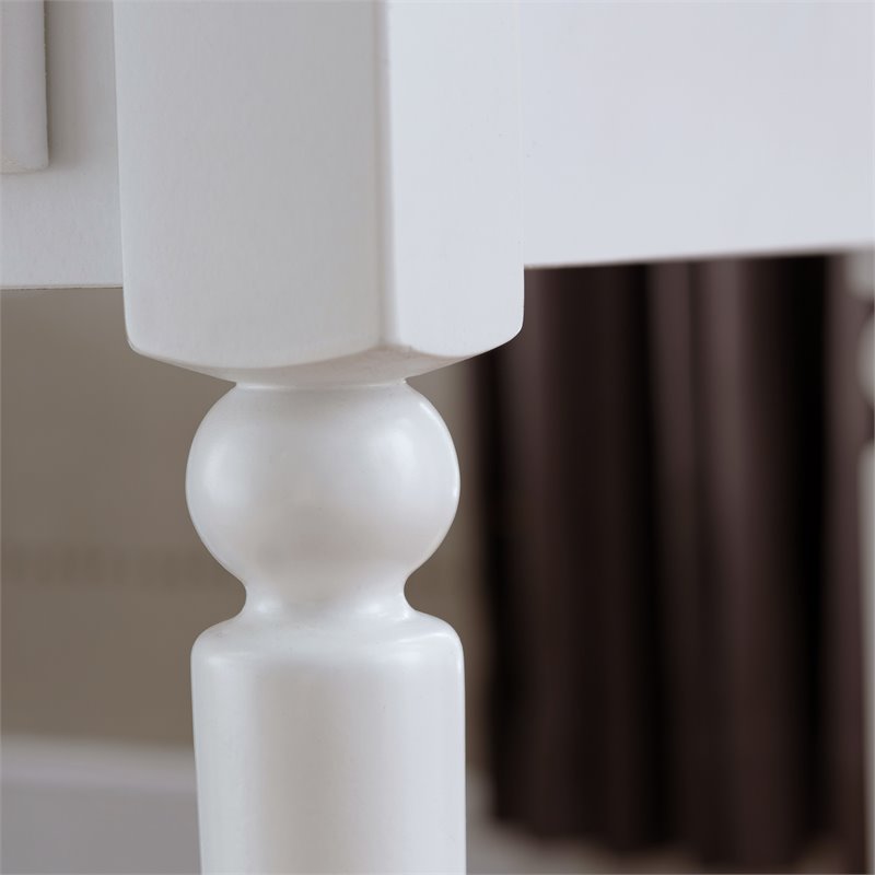 Leick Home Coastal Notions Orchid Wood Nightstand in White