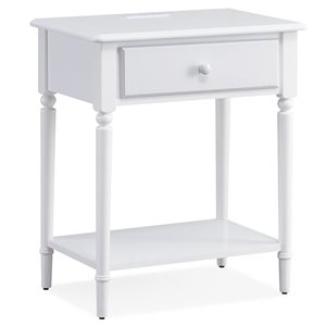 leick home coastal notions orchid white nightstand