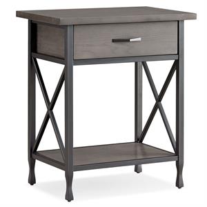 leick home 23022 chisel & forge nightstand with drawer