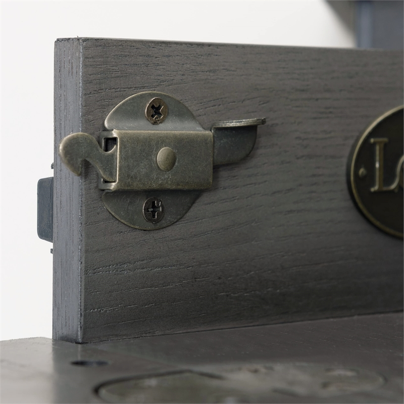 Leick Home Chisel & Forge Corner Computer/Writing Desk in Matte Black Metal Base