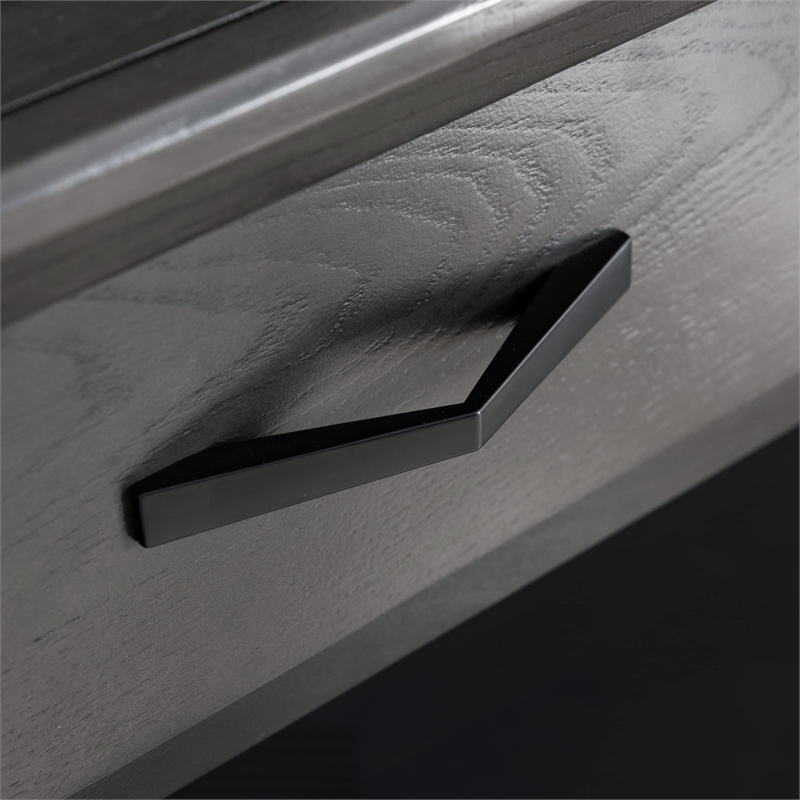 Leick Home Chisel & Forge Corner Computer/Writing Desk in Matte Black Metal Base