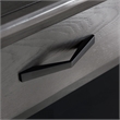 Leick Home Chisel & Forge Corner Computer/Writing Desk in Matte Black Metal Base