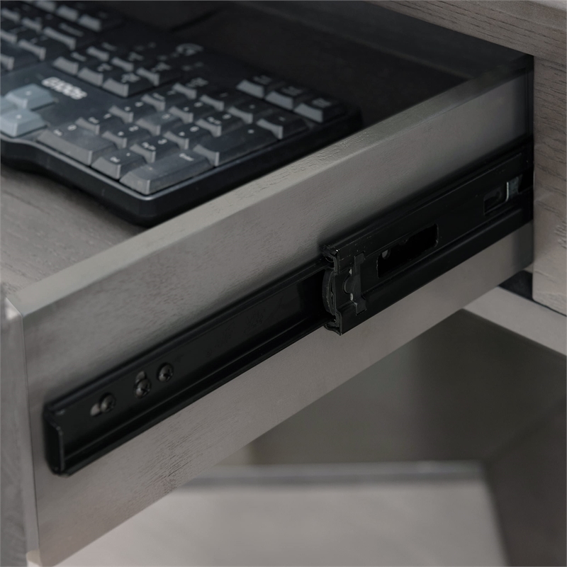 Leick Home Chisel & Forge Corner Computer/Writing Desk in Matte Black Metal Base