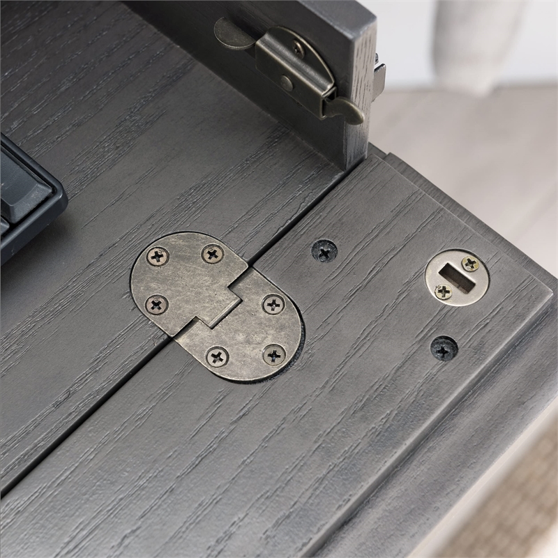 Leick Home Chisel & Forge Corner Computer/Writing Desk in Matte Black Metal Base