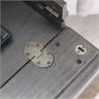Leick Home Chisel & Forge Corner Computer/Writing Desk in Matte Black Metal Base