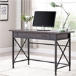 Leick Home Chisel & Forge Writing/Computer Desk in Matte Black Metal Base