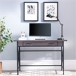Leick Home Chisel & Forge Writing/Computer Desk in Matte Black Metal Base