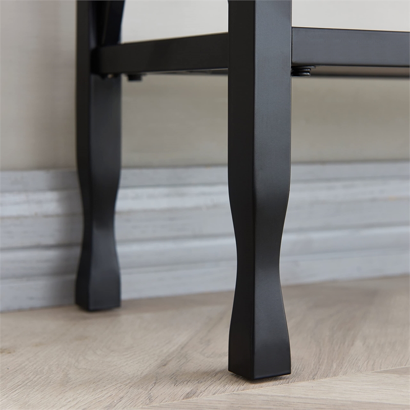 Leick Home Chisel & Forge X-Design Wood Hall Console in Smoky Gray Oak