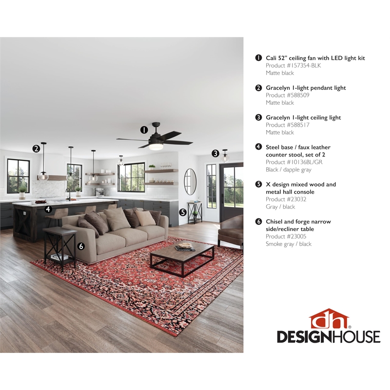 Leick Home Chisel & Forge X-Design Wood Hall Console in Smoky Gray Oak