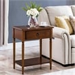 Leick Home Coastal Notions Wood Nightstand with AC/USB Charger in Oak