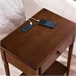 Leick Home Coastal Notions Wood Nightstand with AC/USB Charger in Oak