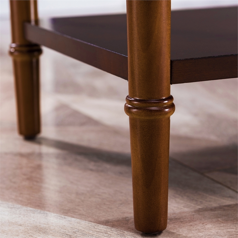 Leick Home Coastal Notions Wood Nightstand with AC/USB Charger in Oak