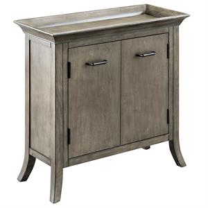 leick home favorite finds traditional tray edge foyer cabinet in smoke gray-wash