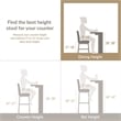 Leick Favorite Finds Wood Upholstered Dining Chair Set in Gray Washed Black Bean
