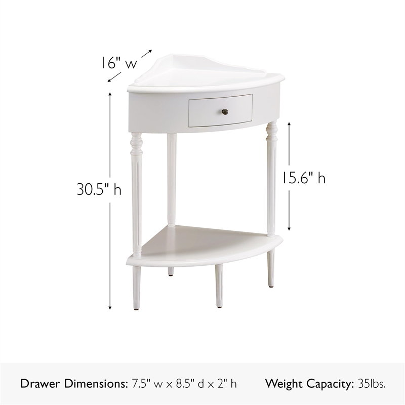 Leick Home Favorite Finds Solid Wood Corner Stand with Drawer