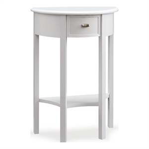 leick home favorite finds solid wood demilune hall stand in crisp white