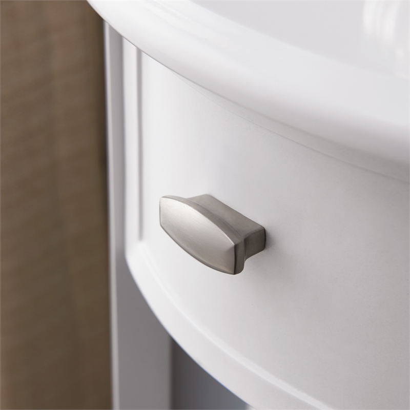 Leick Home Favorite Finds Solid Wood Demilune Hall Stand in Crisp White