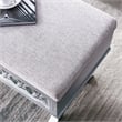 Leick Home Favorite Finds Linen Fabric Upholstered X-Base Bedroom Bench