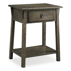 leick home favorite finds solid wood mission nightstand in ash