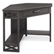 Leick Home Sturdy Wood Corner Computer/Writing Desk in Smoke Gray Oak