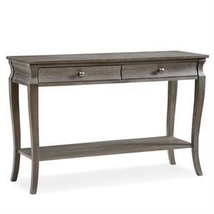 Leick Furniture Luna Solid Wood 2-Drawers Console Table in Washed Gray