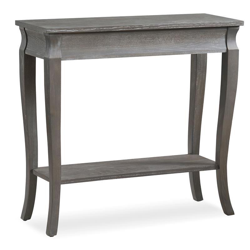 Leick Home Luna Solid Wood Hall Console Table in Washed Gray Cymax