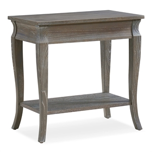 Leick Furniture Luna Solid Wood Narrow End Table in Washed Gray