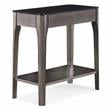 Leick Furniture Obsidian Sturdy Wood Narrow End Table in Gray