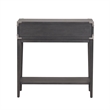 Leick Home 24032 Beckett One Drawer Wood Hall Stand with Shelf in Gray