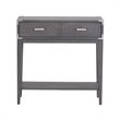 Leick Home 24032 Beckett One Drawer Wood Hall Stand with Shelf in Gray